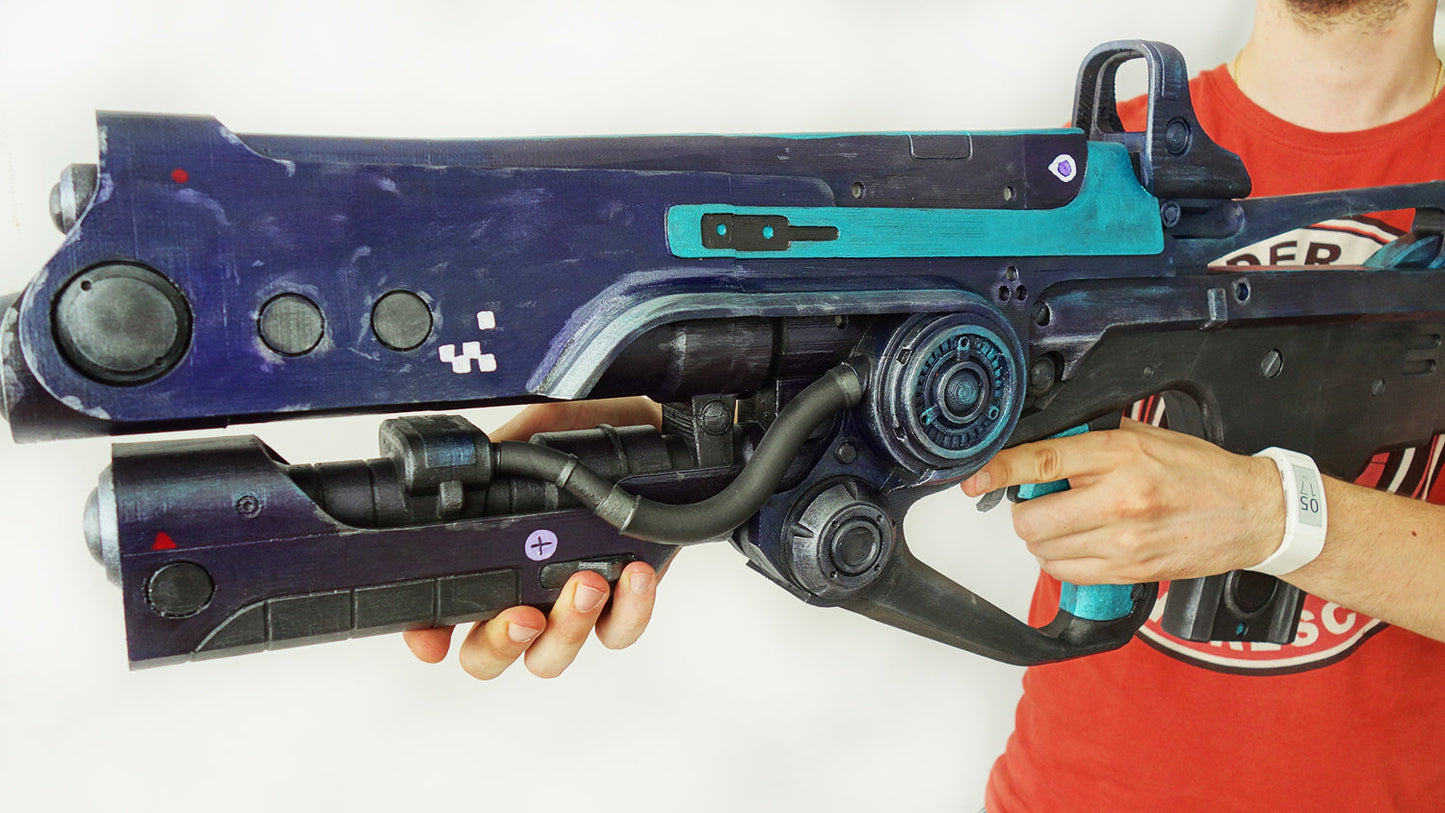 Hard Light auto rifle with LED’s