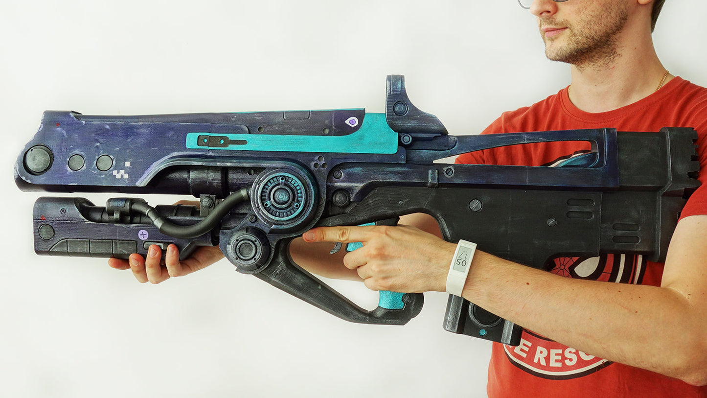 Hard Light auto rifle with LED’s
