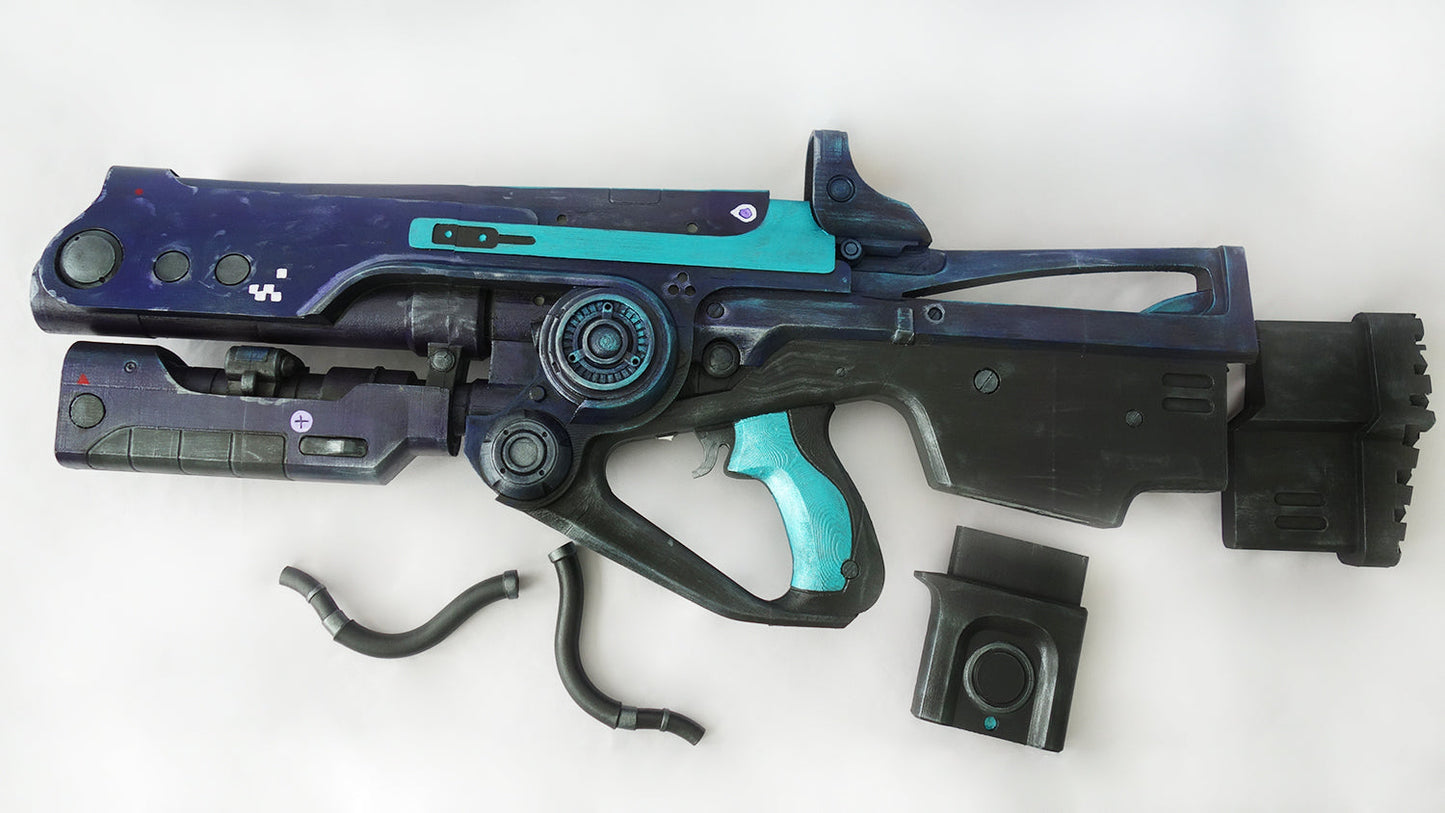 Hard Light auto rifle with LED’s