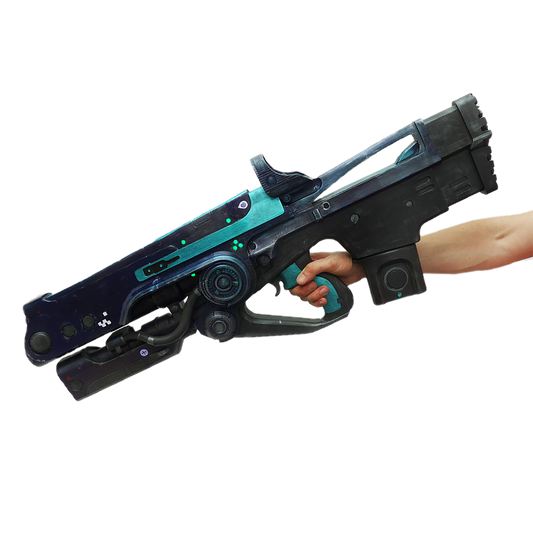 Hard Light auto rifle with LED’s