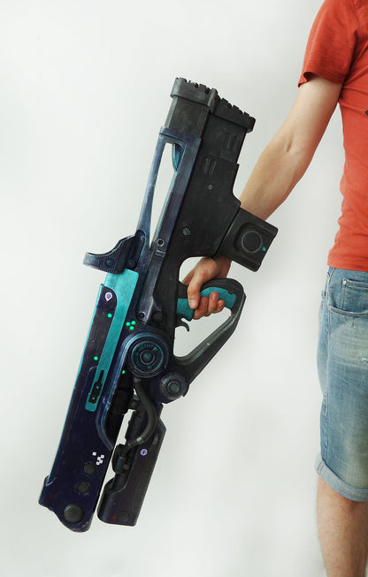 Hard Light auto rifle with LED’s