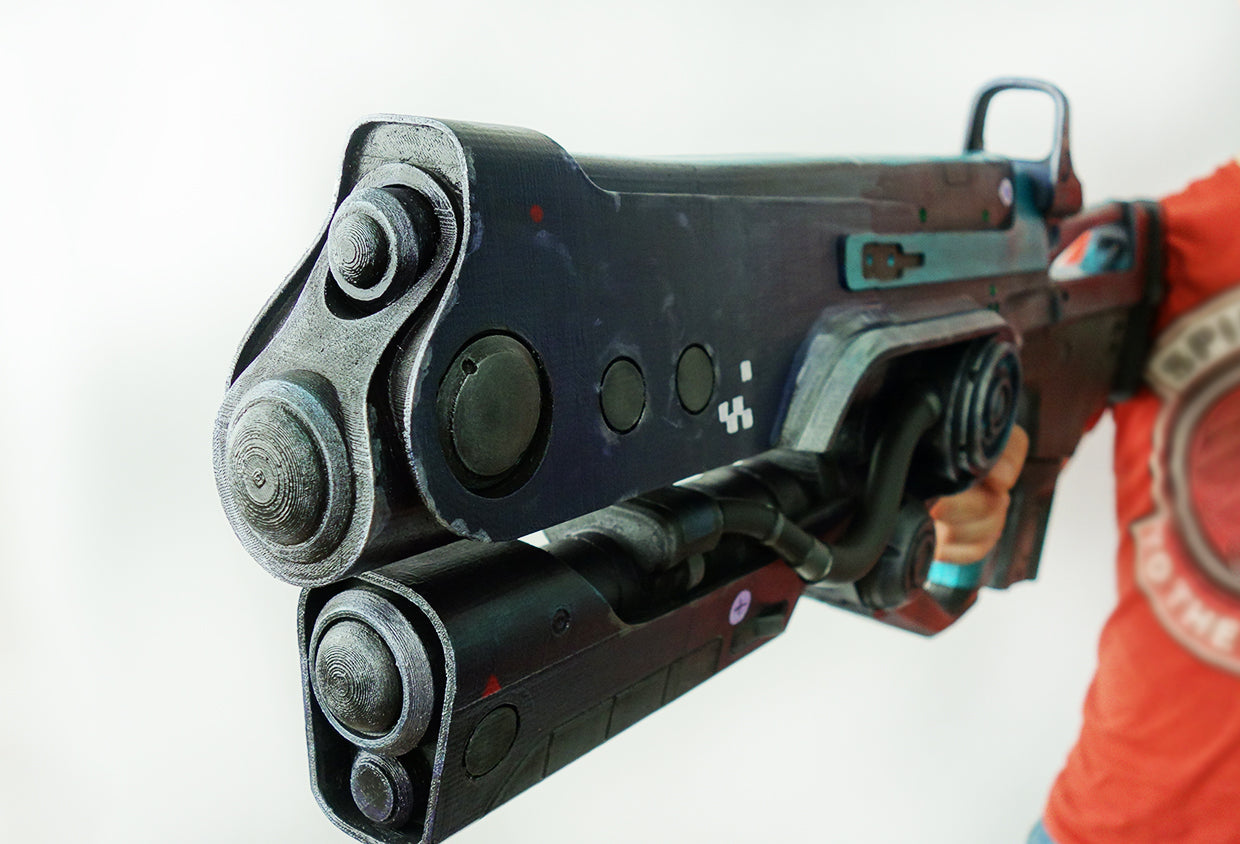 Hard Light auto rifle with LED’s